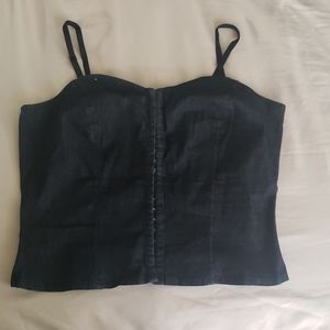 Denim Corset Halter Top